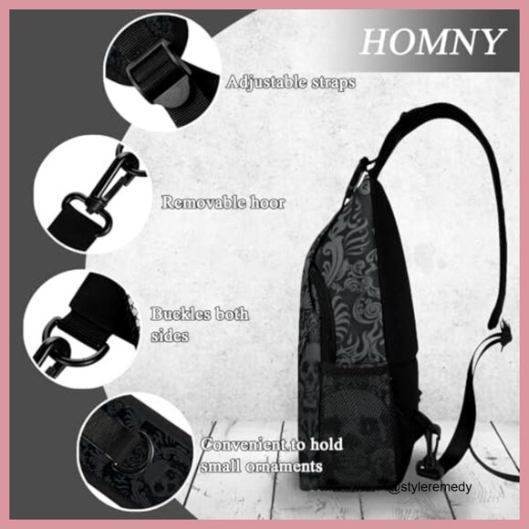 Polyester Sling Backpack, Crossbody Daypack for Hiking Travel main image 4